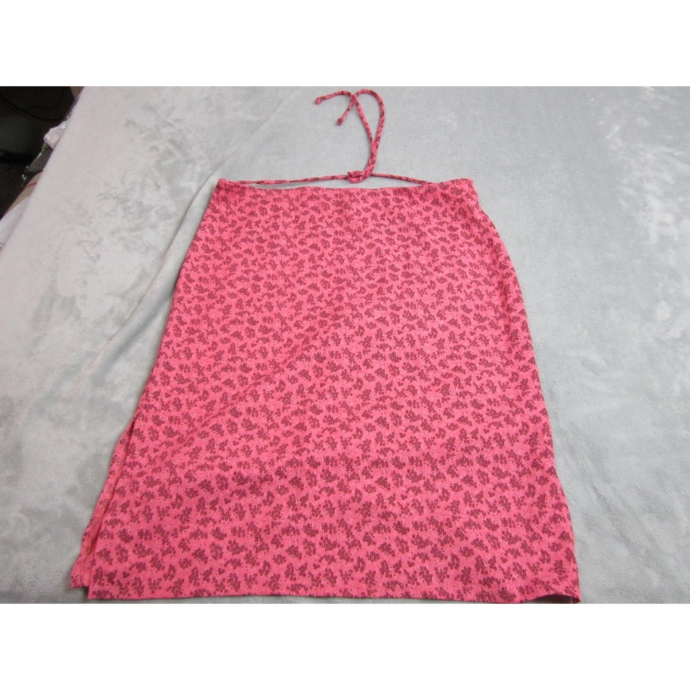 Wet Seal Pink Floral Mini Skirt Women's Large Y2K Stretch Slip Bodycon - Picture 1 of 8